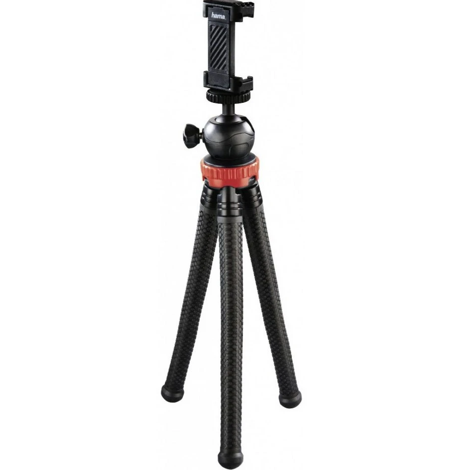 Hama FlexPro Stativ, 27cm, Rot, für Smartphone und GoPro