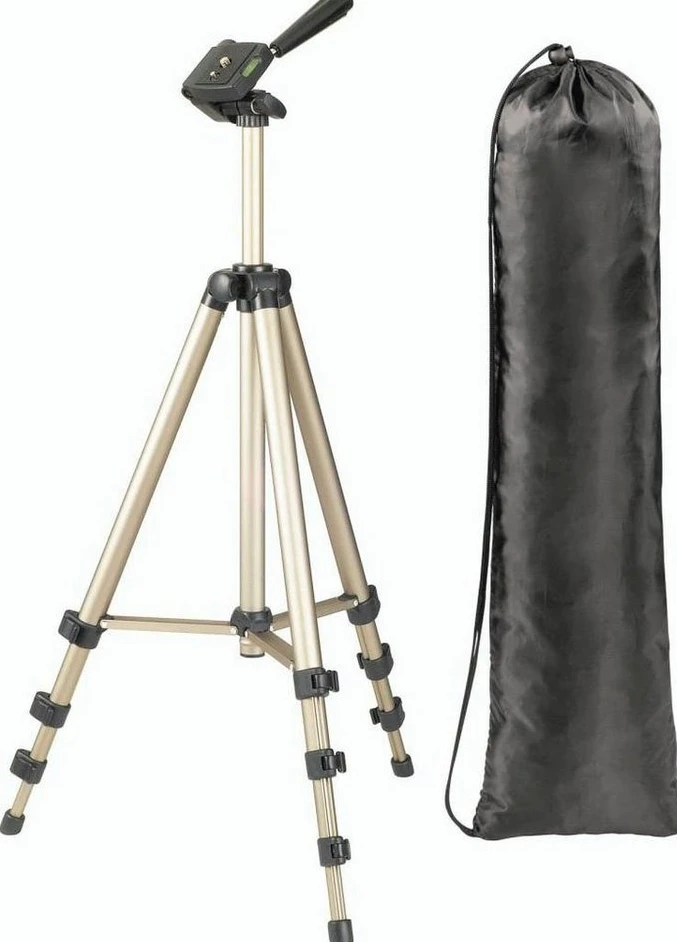 Hama Dreibein Fotostativ Star700 EF, 42,2-125cm, 3-Wege-Kopf, Aluminium