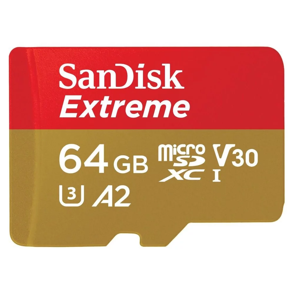 SanDisk microSDXC Extreme Speicherkarte 64 GB, V30/U3
