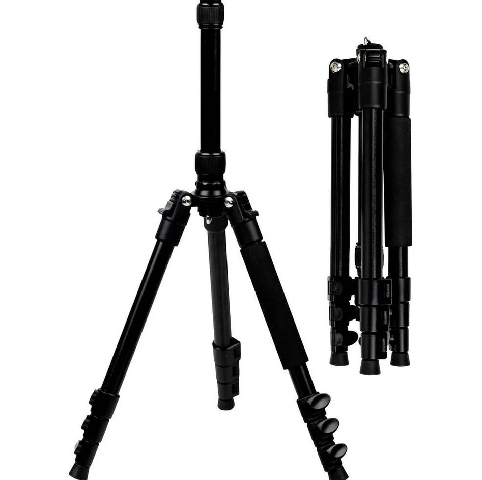 DEEPER ITGAM0031 Dreibeinstativ, 136 cm, Schwarz