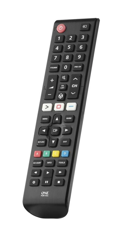 ONE FOR ALL URC4910 TV-Ersatzfernbedienung für Samsung, Schwarz