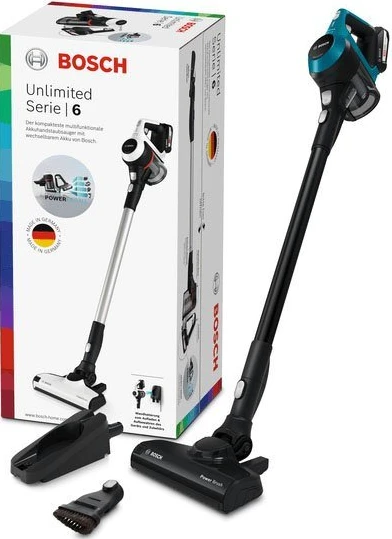 Bosch Akku-Stielstaubsauger Unlimited 6 BKS6111P, Hygiene-Filter, 18V, blau