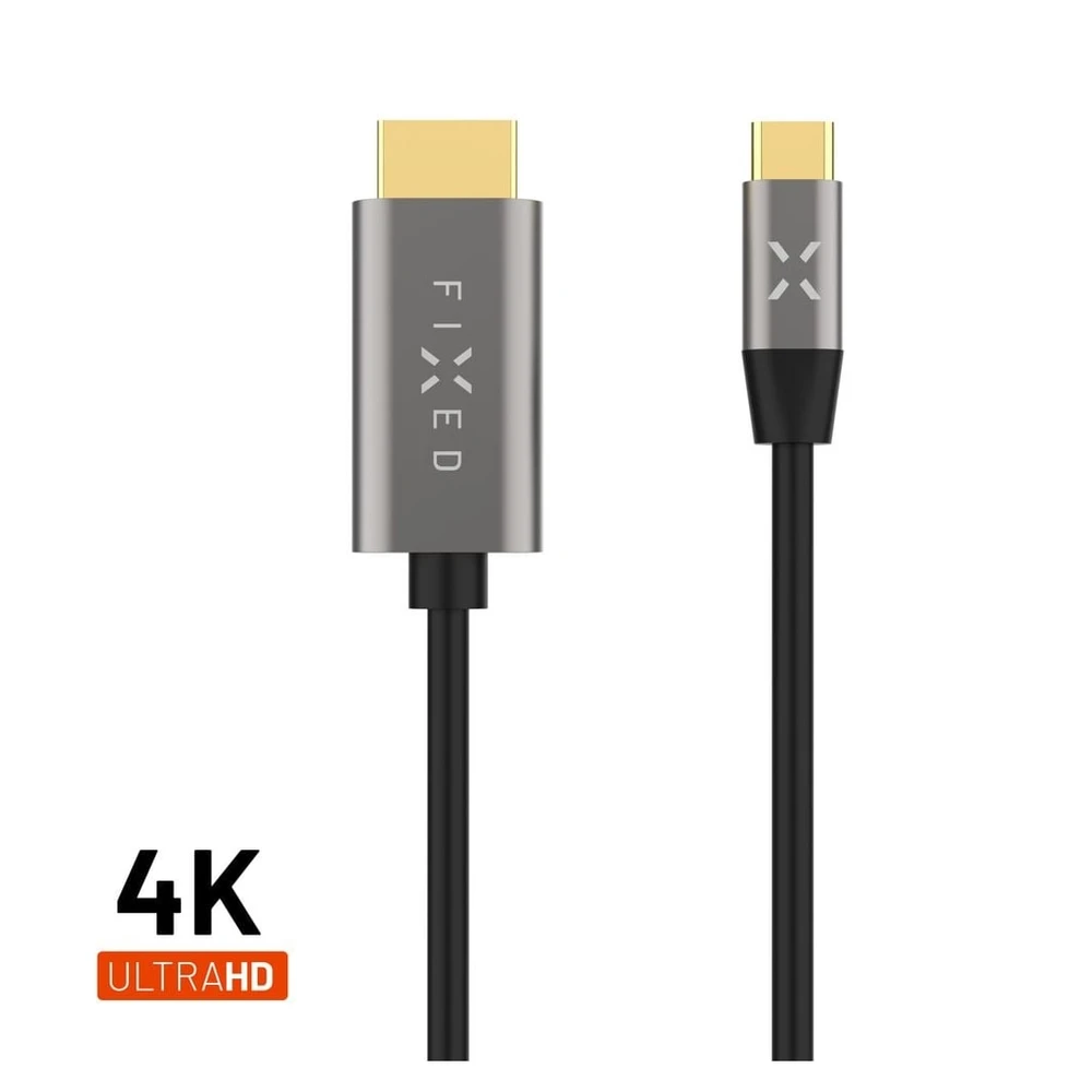FIXED CHDMI-GR Videokabel, USB-C zu HDMI, 2m, 4K 60Hz, 18 Gbit/s