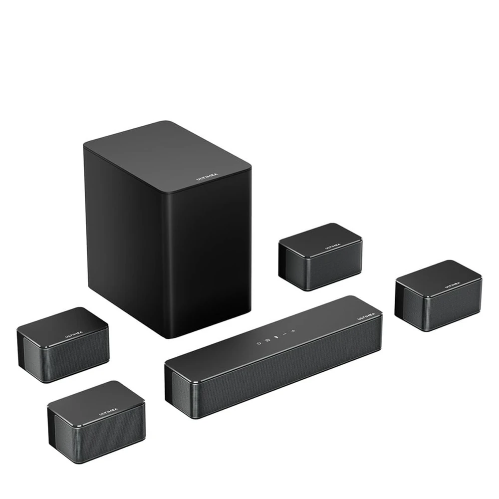 ULTIMEA Poseidon D70, 7.1 Soundsystem, 6.5" Subwoofer, Schwarz