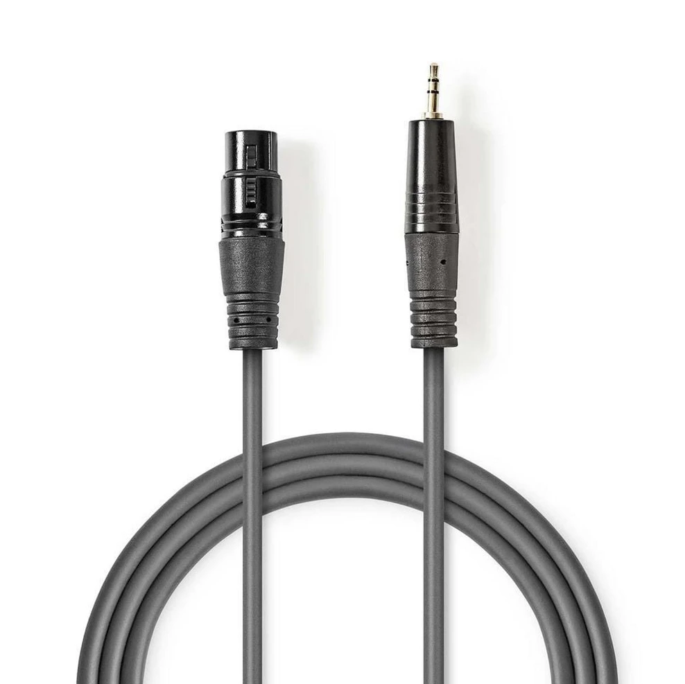 NEDIS XLR Buchse/3,5mm Stecker 1,0m Balanced Audio-Kabel