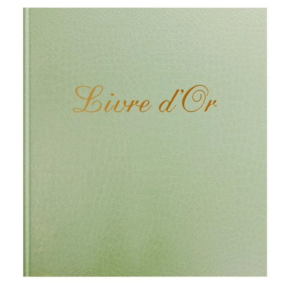 EXACOMPTA Fotoalbum Gästebuch, 140 Seiten, Goldschnitt, 21x19 cm, Grüntürkis