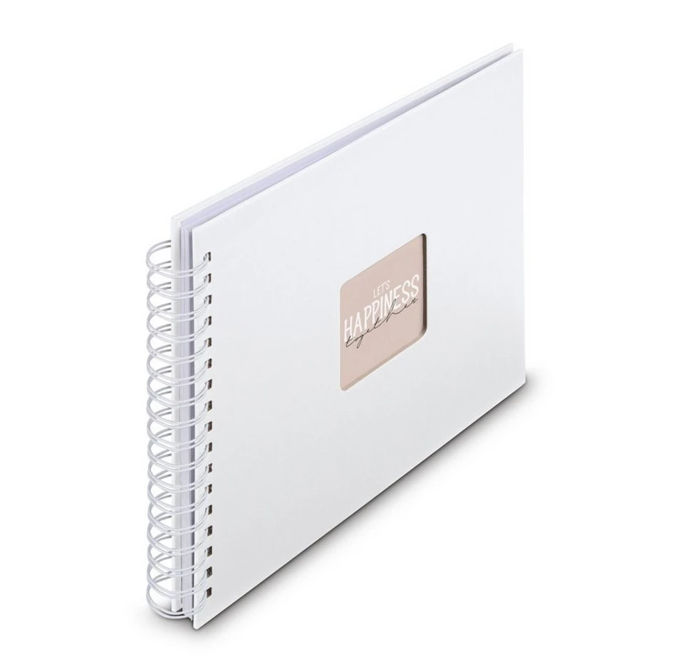 HAMA Fotoalbum Fine Art, 28x24 cm, 50 weiße Seiten, Weiß