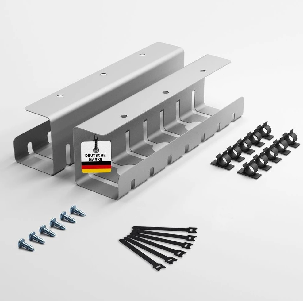 ALBATROS Set C Kabelkanal, Silber, Stahl, 7 kg Belastbarkeit