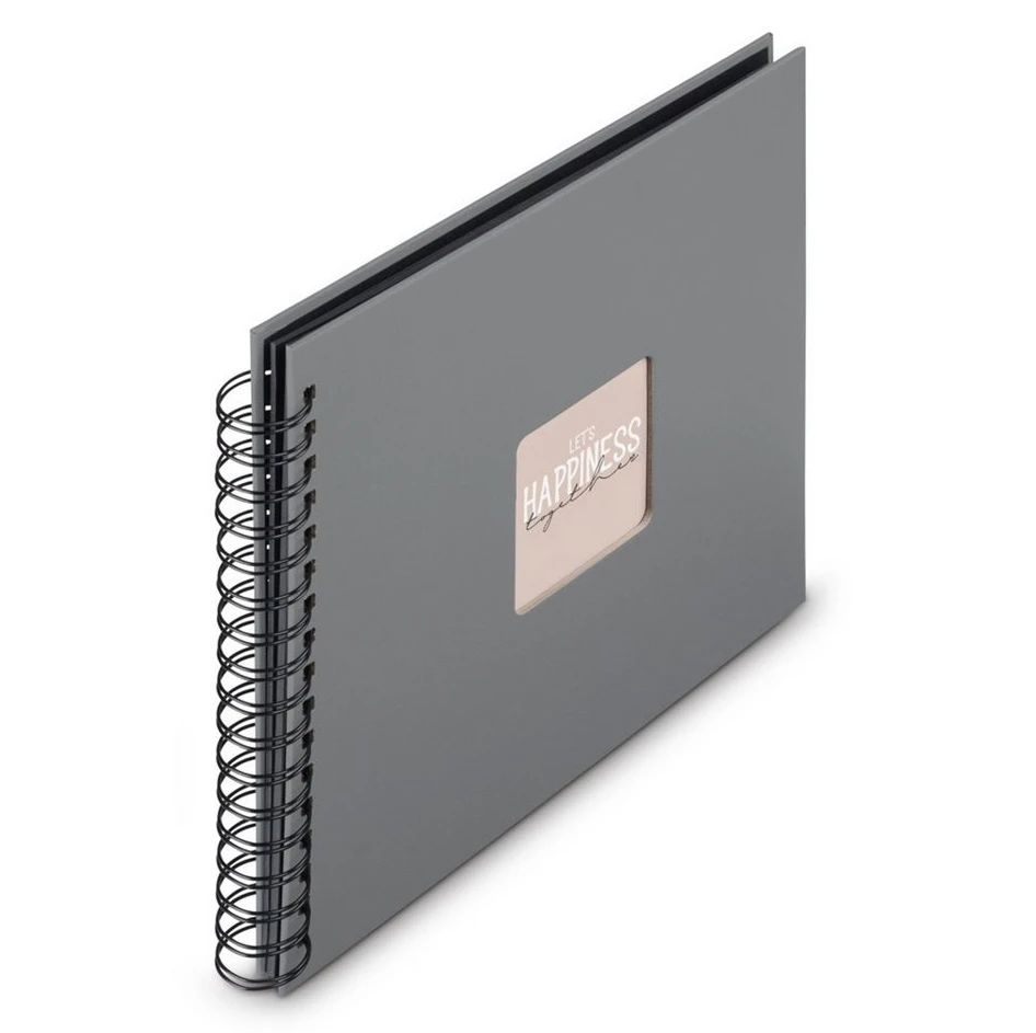 HAMA Fotoalbum 'Fine Art', 28x24 cm, 50 schwarze Seiten, Steingrau