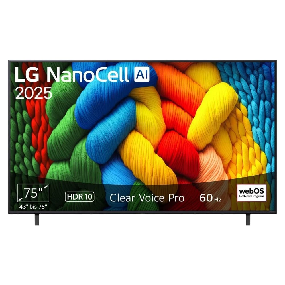 LG NanoCell TV 75NANO80A6B, 75 Zoll, UHD 4K, Smart TV