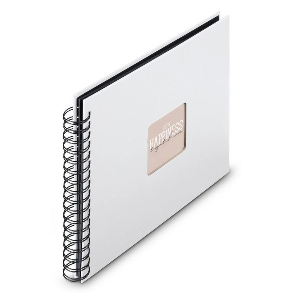 HAMA Fotoalbum 'Fine Art', 28x24 cm, 50 schwarze Seiten, Weiß